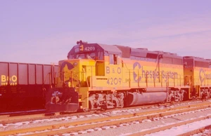 ORIGINAL EKTACHROME SLIDE CHESSIE SYSTEM GP40-2 #4209 NEWPORT NEWS, VA FEB. 1979 - Picture 1 of 1