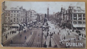 COLLECTION OF 11 X VINTAGE POSTCARDS IN A SOUVENIR BOOK OF DUBLIN WITH TEXT - Picture 1 of 14