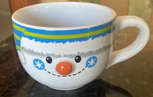Celebrate It Christmas 3D Ceramic 16 oz Coffee Mug Stocking Cap snowman - Picture 1 of 4