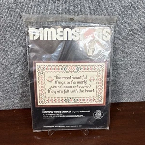 Vtg~Dimensions Counted Cross Stitch "Beautiful Things Sampler" #3507 Sealed - Picture 1 of 4