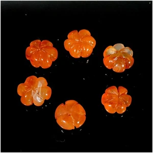 25.00Cts Natural carnelian Round Beads Orange Loose Gemstones v414 - Picture 1 of 2
