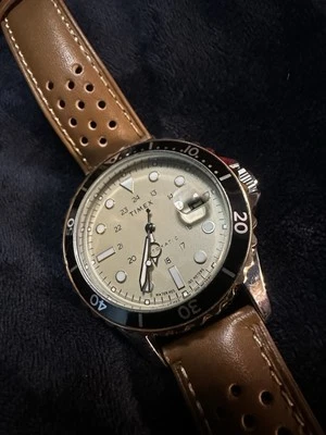 [TIMEX] Relógio NAVI XL mostrador bronzeado corda automática 41MM TW2V41500 masculino marrom - Imagem 1 de 4