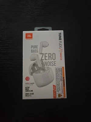 NEW/SEALED JBL Tune Flex Active Noise Cancelling Earbuds, White - Image 1 of 4