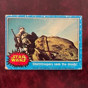 1977 Topps STAR WARS Blue Set STORMTROOPERS SEEK THE DROIDS! #24* - VG - Imagen 1 de 2