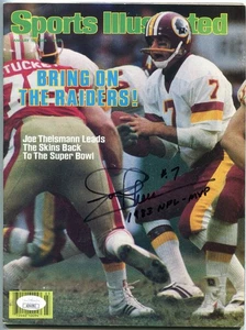Joe Theismann Autographed Sports Illustrated Magazine JSA (Label Removed) - Picture 1 of 3