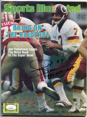 Joe Theismann Autographed Sports Illustrated Magazine JSA (Label Removed) - Image 1 of 3