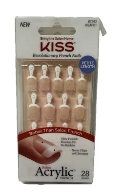 Kiss Salon Acrylic French Revolutionary Nails, KSAP01 Petite Christmas Gift Idea - Image 1 of 4