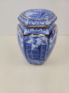 WADE 1989 RINGTONS CATHEDRAL HEXAGONAL TEA CADDY, STORAGE JAR - Picture 1 of 6