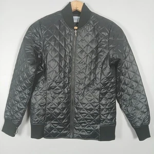 Columbia Omni Heat Bomber Jacket Women's Sz L Black Quilted - Picture 1 of 12