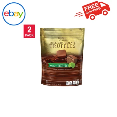 Trufa Utah Leche Chocolate Menta Trufas, 16 oz, Paquete de 2 - Cremoso Chocolate Gourmet Foto 1 de 4