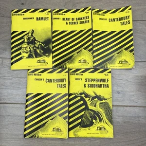 Cliff Notes Lot of 5 Study Aids Classic English Literature Vintage 1964-1973 - Picture 1 of 11