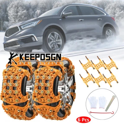 Para Acura MDX SUV Rueda de Coche Nieve Neumático Cadena Antideslizante Emergencia Barro Lluvia Seguro Foto 1 de 4