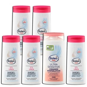 6er Set: 5x Duschgel 2in1 Dusche + Shampoo 5 % Urea, 1x Körperlotion Ceramide, - Bild 1 von 3