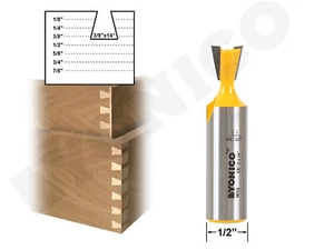 Broca de enrutador cola de milano 14° X 3/8" - vástago de 1/2" - Yonico 14113 - Imagen 1 de 1