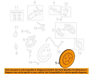 FORD OEM 13-14 Mustang Rear Suspension Brake Components-Rotor DR3Z2C026A - Picture 1 of 2