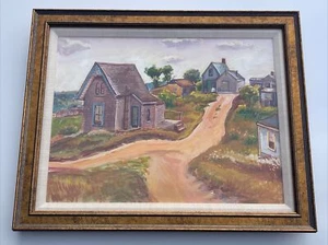 Matene Rachotes Cain Painting Wpa Era Regionalism East Coast Landscape antique - Picture 1 of 17