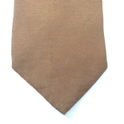 Millio Romano MENS TIE NECKTIE Silk Handmade Italy Brown White Gold — 第 1/4 张图片