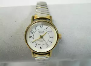 Gold tone TIMEX ACQUA INDIGLO lady's watch/wristwatch - Picture 1 of 8