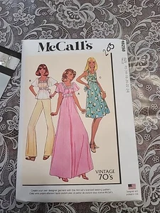 Pullover Dress & Top Sewing Pattern~70's Vintage  (Sizes 16-24) McCalls 8258 - Picture 1 of 3