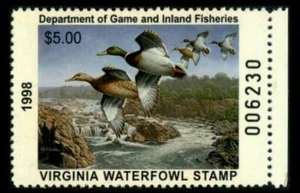Scott # VA11 State Duck 1998 VIRGINIA $5 Mallards MNH $12 SEE PHOTOS Lot S-432 - Picture 1 of 1