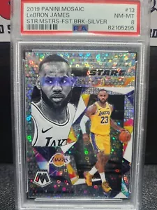 2019 Panini Mosaic Stare Masters Silver LEBRON JAMES #13 PSA 8 - Picture 1 of 2