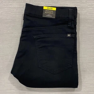 Banana Republic Chino Hose Herren 32 x 30 Schwarz Slim Fit Gerades Bein Stretch - Bild 1 von 20