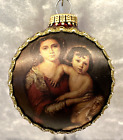 Vintage Rare Silk Print Mary & Baby Jesus 2002 Christmas Ornament 3.25” Germany