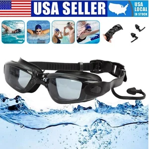 Swimming Goggles Mirror Clear Anti-UV Anti-Fog Swim Glasses Men Women For Adult - Picture 1 of 15