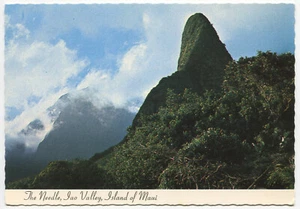 Continental Deckle Postcard - Wailuku, Maui, Hawaii - The Needle, Iao Valley - Picture 1 of 2