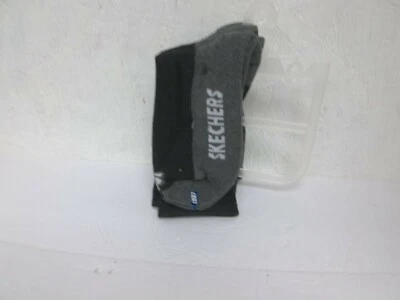 Skechers Niños Sobre el Tobillo Calcetines 3 Pares Negro/Gris Talla 9-11 ¡¡Nuevos!!! Foto 1 de 2