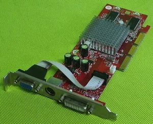 ATI Radeon 9250 128MB DDR DVI VGA Tv-out AA-92500-TD16-AGP13B AGP Graphics Card - Picture 1 of 6