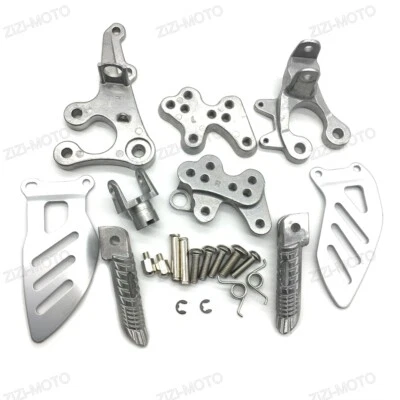 Soporte de estriberas delanteras plateado para Suzuki GSXR1000 2009-2016 GSXR600/750 2011-20 Foto 1 de 4