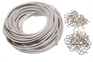Alambre cortina de 3 metros de largo con 3 tornillos y 3 ojos | Onestopdiy nuevo - Imagen 1 de 1