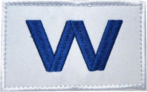 Chicago W Win Banner Flag Embroidered Hook Loop Patch - Picture 1 of 1