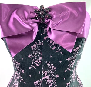 Nuevo Jessica McClintock Gunne Sax Talla 5 Encaje Fiesta Vestido Baile de graduación Formal Lazo Floral - Imagen 1 de 19