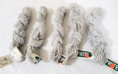 Lote de 5 Hanks Of Berroco Sprite hilo gris claro - mezcla de algodón, rayón y nailon Foto 1 de 3