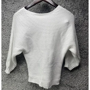 Forever 21 Kids White Glitter Sweater Top Size 11/12 Casual Lightweight Pullover - Picture 1 of 9