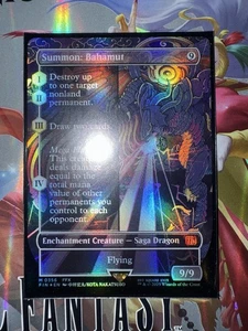 Magic The Gathering Final Fantasy Summon: Bahamut Borderless *FOIL* Mythic 0356 Magic - Imagen 1 de 1
