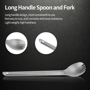 (Long Handlung Von Spoon& Leichte Lange Griff Spork/Löffel Metallbe ROP - Bild 1 von 22