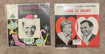 Frank Sinatra 10 Inch Vinyl Record Lot Doris Day Young At Heart & Christmas With - Image 1 of 4