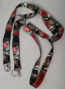 Pair of Jägermeister Lanyards Detachable Clip Ring Keychain ID Badge Holder - Picture 1 of 4