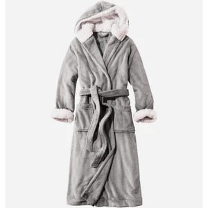 L.L. Bata de felpa para mujer Bean Wicked en gris - Imagen 1 de 9