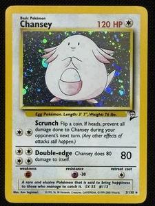 Pokemon TCG Chansey Base Set 2 Two Unlimited Holo Rare 3/130 NM - Picture 1 of 10
