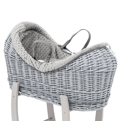 Pod Grey Dimple Moses Basket Bedding Set - Image 1 of 4