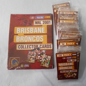 #OO. 2001 COURIER MAIL BRISBANE BRONCOS RUGBY LEAGUE CARD SET - UNOPENED - Picture 1 of 1
