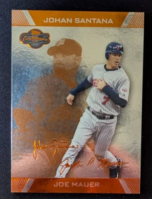 Joe Mauer / Johan Santana 2007 Topps Co-Signers  Silver Orange 038/175 TWINS #72 - Image 1 of 2