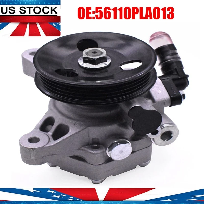 Power Steering Pump with Pulley For Honda Civic 2001-2005 L4 1.7L Coupe Sedan Foto 1 de 4