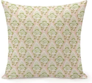 Green Pink Check Throw Pillow CoverTraditional Checkered Decorative Pillow Ca... - Picture 1 of 9