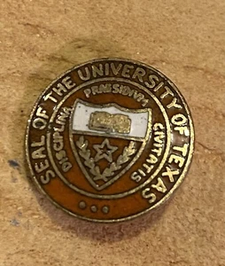 Antique Vintage University of Texas Enamel Button - Picture 1 of 2