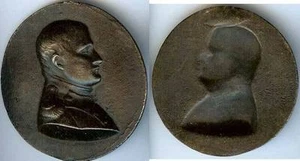 Médaille de table - Ronde-bosse NAPOLEON Ier ovale 64x62,5mm en métal creux - Picture 1 of 1